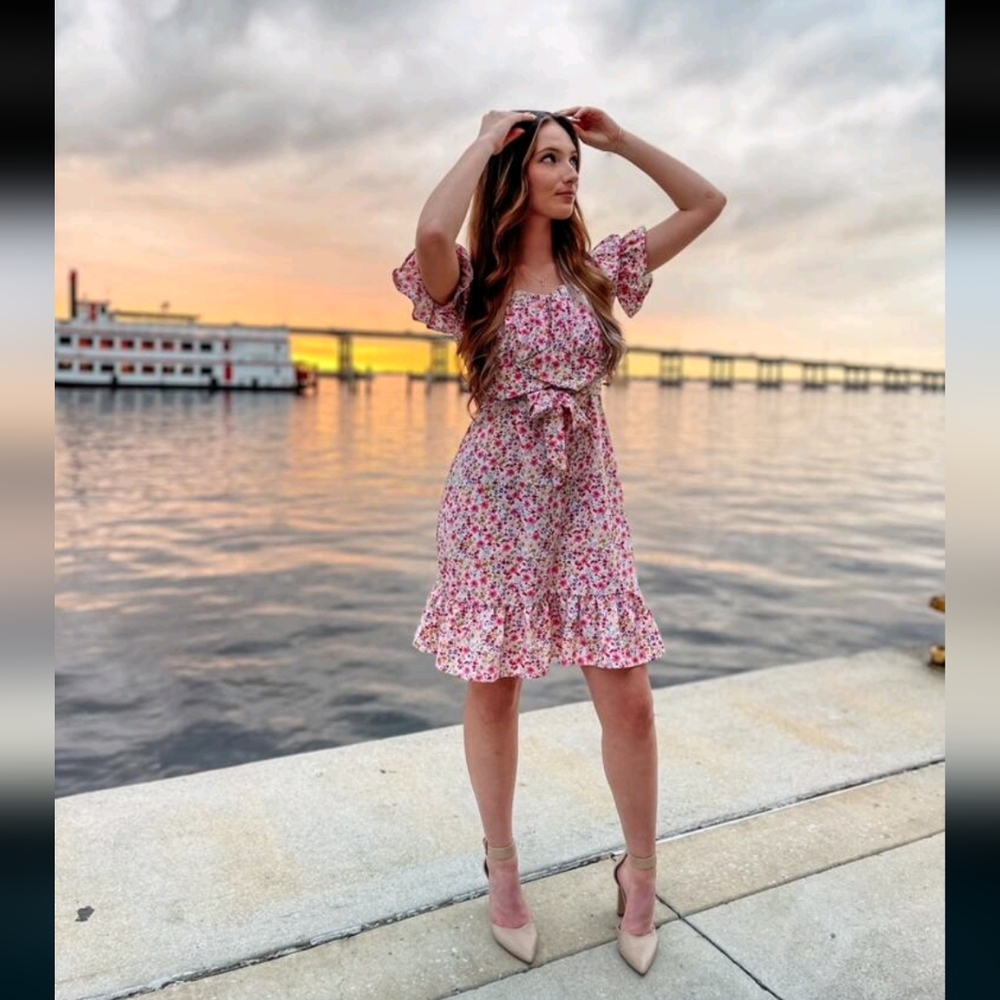 🌺 SALE 🌺 🌼 Women's New Spring Floral Dress 🌼